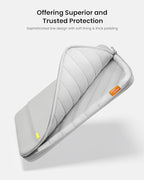 tomtoc 360 Protective Laptop Sleeve for 14-inch MacBook Pro M4/M3/M2/M1 Pro/Max A3112 A3401 A3185 A2992 A2918 A2779 2024-2021, Water-Resistant Case Bag with Accessory Pocket for 13.8 Surface Laptop 7