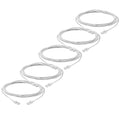 TRUECABLE Cat6 Component Rated Patch Cable, Unshielded (U/UTP), 14ft, White, 28AWG Solid Copper, Snagless 10G High-Speed Ethernet Cable, PoE++ 4PPoE 100W, UL Listed, RoHS-3, 5 Pack