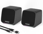 Computer Speakers,Computer Speakers for Desktop PC,Desktop Speakers,Small Computer Speakers USB Powered 3.5mm Aux Speaker for PC,Laptop,Tablet,Phone