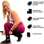 Ankle Straps for Cable Machines Women - Adjustable Gym Ankle Strap for Cable Machine, Neoprene Padded Cable Straps, Durable Leg Strap with Cable Cuff, Glute Kickback Ankle Strap with D Rings