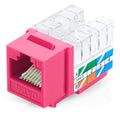Everest 90° Angled RJ45 Cat6 Keystone Jacks 10-Pack in Pink - Slim Profile Female RJ45 Connectors - Cat 6 Keystone Jack - Compatible with 90° Angled Speed Termination Tool - easyJACK (B094WB91H3)