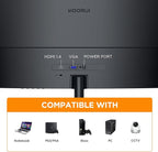 KOORUI 24 inch Curved Monitor, Full HD 1080P Curved Computer Monitor, 100Hz 1500R PC Screen, HDMI VGA, Tilt Adjustment, LCD Display, Eye Care, Black 24N5CA