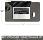 YSAGi Non-Slip Leather Desk Pad, Waterproof Laptop Computer Desk Keyboard Mat, Table Protector Blotter Mat, Large Mouse Pad for Office/Work/Home/Decor(Dark Gray, 23.6" x 13.7")
