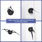 Yookeer 60 Pcs Magnetic Zip Tie Mount Base Black Magnetic Cable Clips Wire Holder Multipurpose Cable Ties Management Base Electrical Supplies for Wire (22 mm)