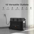 EF ECOFLOW Portable Power Station 3600Wh DELTA Pro, 2.7H to Full Charge, 5 AC Outlets, 3600W, 120V Lifepo4 Power Station with Expandable Capacity, Solar Generator for Home Use, Blackout, RV