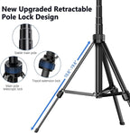 70.9" Auto Face Tracking Tripod 360° Rotation with Lights, Motion Sensor Phone Tripod Stand Selfie Stick with Remote, Face Body Gesture Control Phone Camera Holder for Vlog/Live Stream/Video Recording