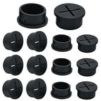 Desk Grommet, 3/4 in 20 mm Silicone Rubber Grommets, Black Desk Hole Cover for Cables, Flexible Wall Cord Pass Through Grommet for Office Table Computer Home Furniture Wire Organizer-15 Pcs