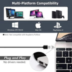 JOUNIVO USB Computer Microphone with Mute Button, Plug&Play Condenser, Desktop, PC, Laptop, Mac, PS4 Mic -360 Gooseneck Design -Recording, Dictation, YouTube, Gaming, Streaming