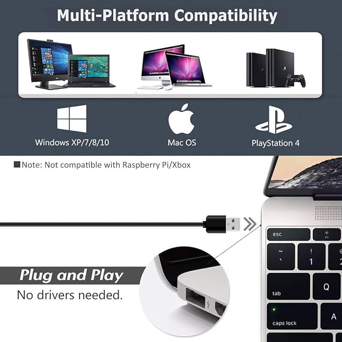 JOUNIVO USB Computer Microphone with Mute Button, Plug&Play Condenser, Desktop, PC, Laptop, Mac, PS4 Mic -360 Gooseneck Design -Recording, Dictation, YouTube, Gaming, Streaming