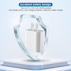 10FT iPhone Charger, iPhone 14 Fast Charging Block, Long 10Feet Fast Apple Charger USB C to Lightning Cable & 3Pack Type C Wall Charger Block for iPhone 14/14 Pro Max/14 Plus/13/13 Mini/12/11/X/XR/SE
