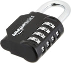 Amazon Basics 4-Digit Combination Lock for Gym and Sports, 2-Pack, Black