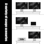 Dual‑Tier Monitor Stand for Modern Desk Setup – Minimalist Wooden and Metal Riser Shelf with Transparent Acrylic Feet for Dual Monitors, Laptops, Home Office Aesthetic，White