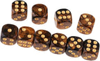 Yiotfandoll 20PCS Polyhedral Dice D6 Dice 16mm Acrylic 6 sided Dice Game Dice for RPG MTG DND Dice Table Games (Purple Blue and Black Gold)