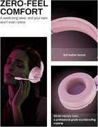 acer Wireless Gaming Headset, PS5 Headset with 2.4GHz for Ps5, Ps4, PC, Switch, Bluetooth 5.3 + 100Hrs Gaming Headphones with Noise Canceling Mic for Laptop, Mobile, Mac, 50mm Drivers (Pink)