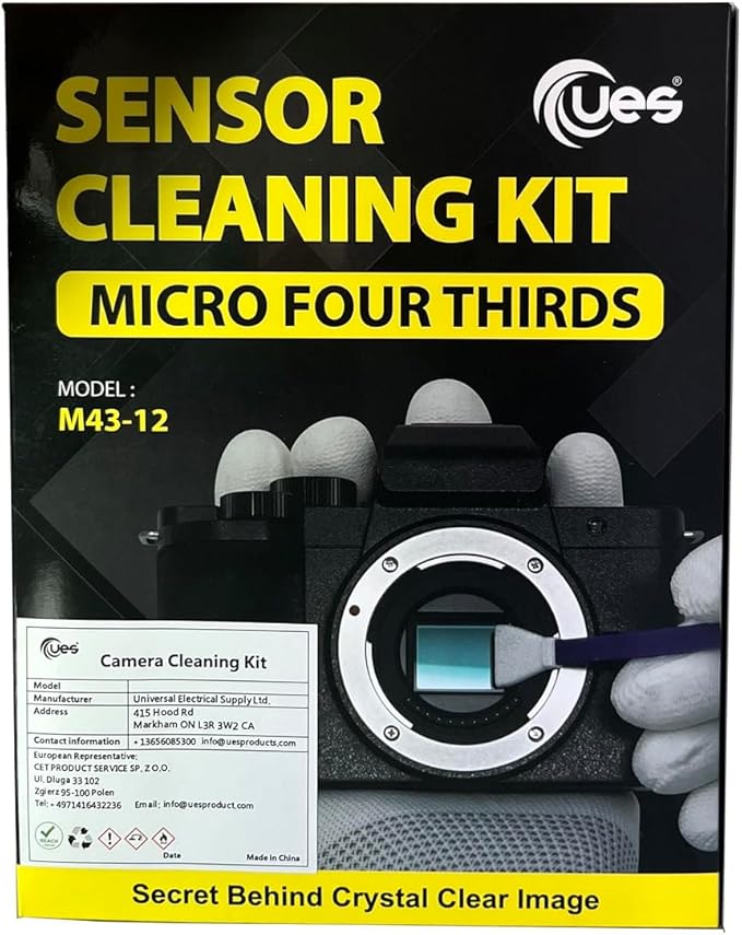 Digital Camera Micro Four-Thirds 4/3 (MFT) 12mm Sensor Cleaning Swabs x 14pcs + 15ml Liquid Cleaner for Mirrorless MILC and ILDC