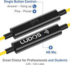 LUDOS Clamor USB C Headphones for iPhone 16 15 Pro Max Plus iPad Pro, 5 Years Warranty, USB-C Earbuds for Samsung Galaxy S24 S23 Ultra S22 S21 FE S20 A55 A54 A53, USB Type C Earphones - Yellow