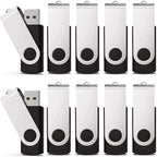 KEXIN 10 Pack 4GB Flash Drive Thumb Drive 4G USB Drive Memory Stick with LED Indicator, USB 2.0 Black