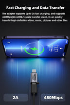 USB C/Lightning to Micro USB Adapter, Type C to Lightning Converter, USB C to Mini USB Connector (8 Pack)