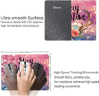 Inspirational Quote Mouse Pad - Purple Glitter, Square Waterproof, Non-Slip Rubber Base for Office Laptop, 9.5"x7.9"x0.12" Inch (Stay Positive)