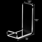 Weewooday 4 Pieces Headphone Hanger Holder Desk Adhesive Headphone Hook Wall Mount Headset Stand Acrylic Holder with Glues for General Purpose Game Earphone(Clear)