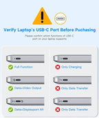 USB C Hub, 10Gbps USB 3.1 Adapter for MacBook, with 100W PD Charging, 2 USB C 3.1 10Gbps and 2 USB A 3.1 Data Ports, Compatible with Surface, XPS, Samsung, Dell and More (Blue)