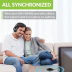 Avantree Audikast Plus – Bluetooth Audio Transmitter for TV with Optical & AUX Audio Out, Wireless Adapter for Headphones, 100ft Range, Dual Link, Volume Control