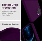 FireNova Designed for iPhone 13 Pro Case, Silicone Upgraded [Camera Protection] Phone Case with [2 Screen Protectors], Soft Anti-Scratch Microfiber Lining Inside, 6.1 inch, Wine Red