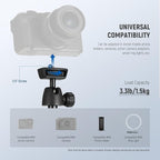 NEEWER Phone Tripod for Camera with Cell Phone Holder & Remote, 62.9" All Metal Selfie Stick Travel Vlog Video Recording Portable Stand Compatible with iPhone Canon Sony Nikon, Cleaning Cloth, TS05