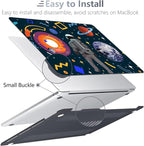 Batianda Design Case for New MacBook Air 13 Inch Model A2337 M1 A2179 A1932 2021 2020 2019 Release,3D Painted Hard Shell with Keyboard Cover & Screen Protector, Astronaut Planet
