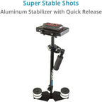 Flycam 5000 Handheld Camera Stabilizer with Comfort Arm Vest. Precise Balancing, Smooth & Fatigueless Operations. Quick Shock Absorption, Free Quick Release, Arm Brace & Table Clamp (FLCM-CMFT-KIT)