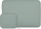 MOSISO Laptop Case 13.3 inch, 13-13.3 inch Laptop Sleeve Bag Compatible with MacBook Air/Pro 13 / Pro 14, HP Dell ASUS Lenovo Notebook, Neoprene Computer Sleeve Bag with Small Case, Antique Green