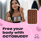 Classic MAX - Silicone Suction Phone Case Adhesive Mount - Hands-Free, Strong Grip Holder for Selfies and Videos - iPhone and Android Compatible - 2.6″ x 3.9″, Hot Cocoa