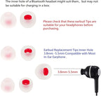 Silicone Earbud Tips - Soft & Comfortable Earphone Cushions, 18 Pairs (S/M/L) - White & Red, Fits 3.8mm-5.5mm Inner Hole, Compatible with Most in-Ear Headphones