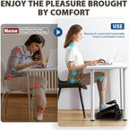 Foot Rest, Six Heights Adjustable Foot Rest for Under Desk at Work, Ergonomic Foot Stool for Under Office Desks, Under Desk Footrest with Foot Massage Roller, Office Leg Rest (Classics)