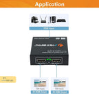 4K@60 HDMI Splitter 1 in 2 out 1X2 Powered Splitter for Dual Monitors by J-Tech Digital [JTD-MINI-1X2SP]