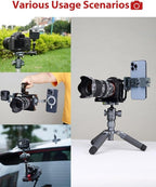 Camera Quick Release Plate Kit,w 1/4" to 3/8" Screw Thread,Quick Release System QR Plate Camera Tripod Mount Adapter for Canon/Sony/Nikon Cameras/Zhiyun/Feiyu/DJI