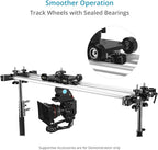 PROAIM Polaris Mini Portable Video Camera Dolly w Universal Track Ends | Mitchell & 75mm Bowl Mount | Compatible Track Rail Diameter – Ø 32‐34mm | Offers Payload of 34kg / 75lb (DL-PLRS-M01)