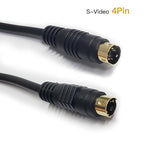 S Video Cable, S-Video Cable 4 pin Connector Male to Male Gold Plated Compatible with DVD Player, Home Theater, DSS receivers, VCRs, DVRs/PVRs - 3.28FT