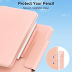 for iPad 9th Generation Case with Keyboard,Magic Style Keyboard Case for iPad 9th/8th/7th Gen 10.2 inch - Floating Cantilever Magnetic Stand Multi-Touch Trackpad (Rose Gold)