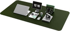 YSAGi Non-Slip Leather Desk Pad XL Size, Waterproof Laptop Computer Desk Keyboard Mat, Table Protector Blotter Mat, Large Mouse Pad for Office/Work/Home/Decor(Olive Green, 47.2" x 23.6")-No Band