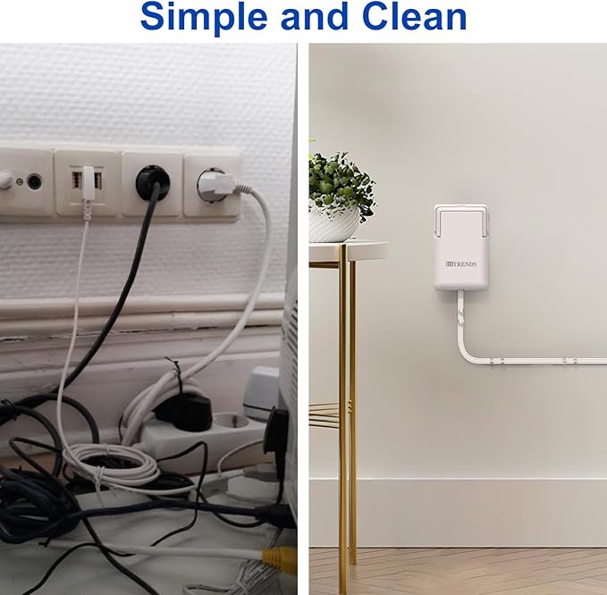 6FT Ultra-Thin Flat Plug Power Strip with 3 Outlets & 3 USB Ports | Child & Pet-Safe, 1625W, Wall-Mounted Cord Organizer, Universal Size Outlet & Plug Concealer with Cord Clips(UL Listed)