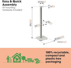 Vogel's SFS 4113 Speaker Floor Stand for Sonos ERA 100, Cable Inlay System, Height: 32,3 inch (82 cm), Exceptionally Stable, White, 1 Floor Stand