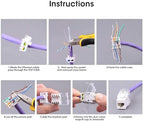 AMPCOM CAT6 Keystone Jack Tool-Less RJ45 UTP, No Punch-Down Tool Required Module Coupler -10-Pack Red