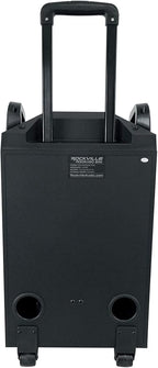 Rockville ROCKNGO 800 10" Portable Bluetooth Speaker, LED Lights, Wheels, Mic Priority, for Parties and Outdoor Events