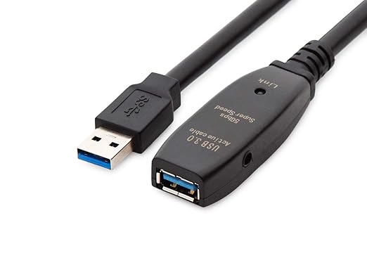 24 Feet Active USB Extension Cable 3.0 Male to Female with A Extension chipset Signal Booster - Active Extension/Repeater Cord 7.5 Meters / 24 Feet