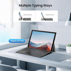 MoKo Type Cover Compatible with Microsoft Surface Pro 7 Plus 2021/ Pro 7 / Pro 6 / Pro 5 / Pro 4 /Pro 3, Lightweight Wireless Replacement Keyboard with Trackpad & Built-in Rechargeable Battery, Gray
