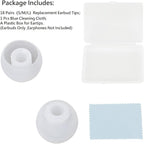 Earbud Replacement Tips Silicone Earbud Tips Earbuds Cushions for Fit Most in-Ear Earbuds(Inner Hole 3.8mm -5.5mm) Headphone Rubber Tips Eartips 18 Pairs S M L
