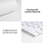 Aothia Leather Desk Pad Protector, Mouse Pad,Office Desk Mat, Non-Slip PU Leather Desk Blotter, Laptop Desk Pad, Waterproof Desk Writing Pad for Office and Home (48"x17", Off-White)