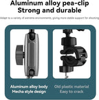 TELESIN Super Clamp Camera Mount with 360° Dual Ball Head, Bike/Bicycle/Motorcycle Handlebar Mount for GoPro Max Hero 13 12 11 10 9 8 7, DJI Osmo Nano 360 Action 5 Pro 4 3, Insta 360 X4 X5 Ace Pro 2