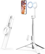 SEAJIC Magnetic Selfie Stick Tripod with Remote,54" Phone Tripod Compatible with MagSafe,Fit for iPhone 12/13/14/15 Series,Magsafe Case and Other Phones with Metal Ring